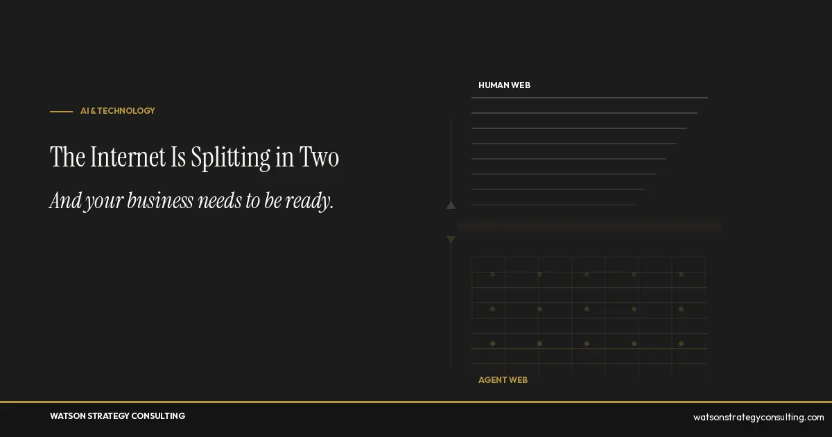 The internet splitting into human web and agent web layers